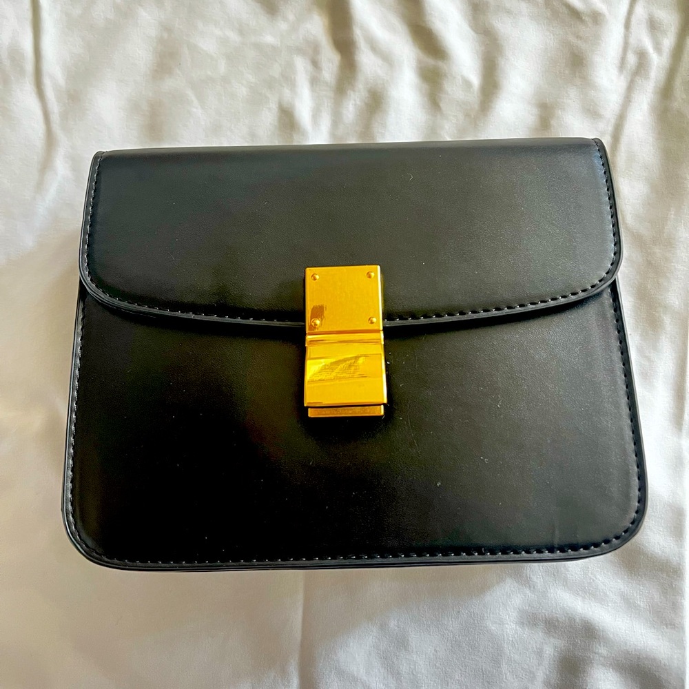 Black Fashion Bag. Box bag. - Picture 2 of 6